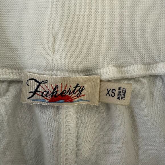 Faherty Womens size XS Cuffed Arlie Day Linen Shorts 3" White - Picture 8 of 8